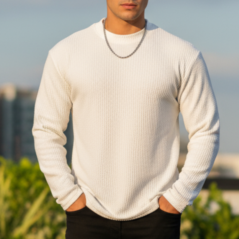 Dave Sweter Męski – Swobodny Sweter z Miękkiej Dzianiny, Wygodny i Elegancki na Co Dzień